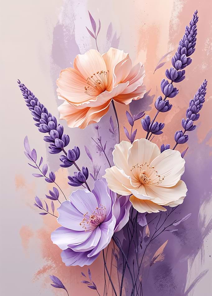 Lavender and Poppies