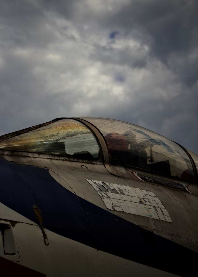 Worn Fighter F-100 Jet Cockpit