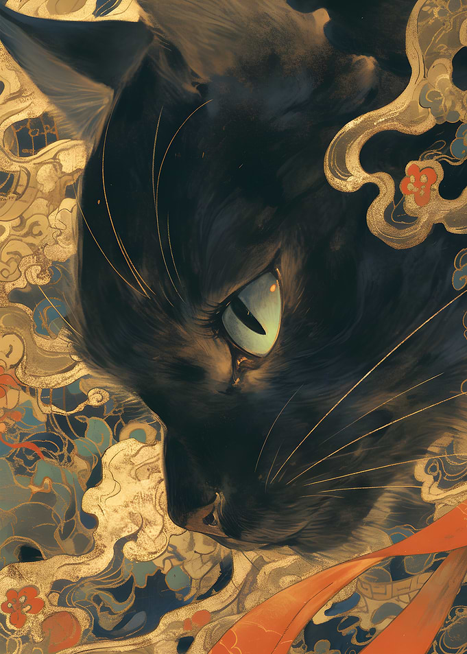 Asian Black Cat