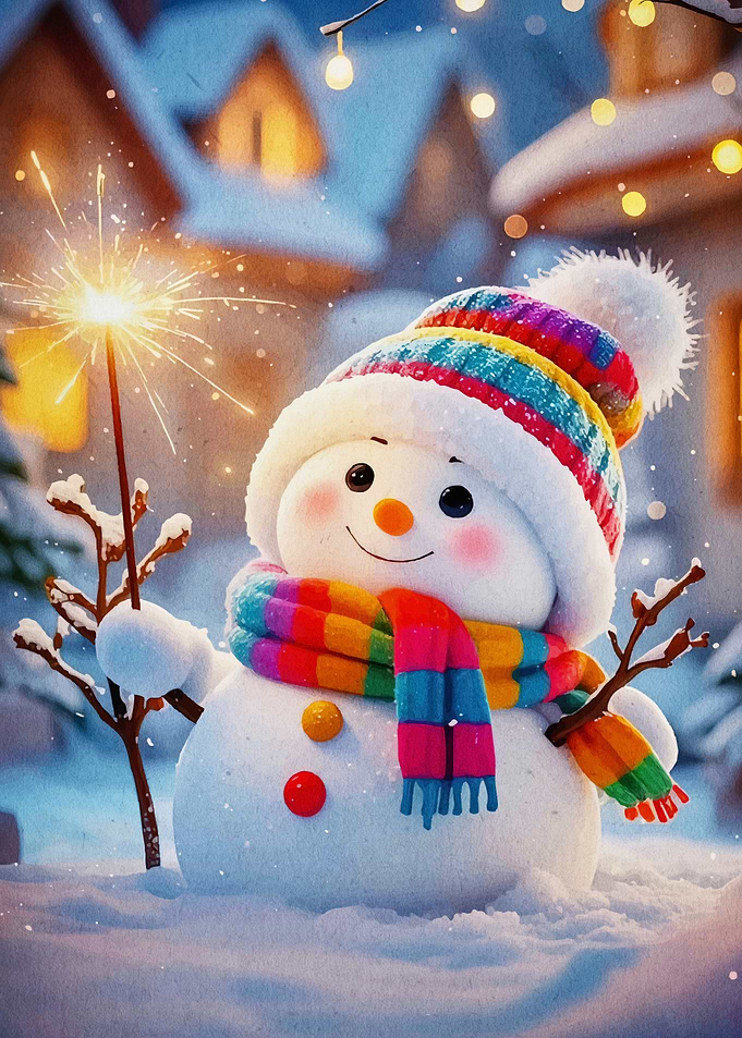 Festive Snowman Sparkler