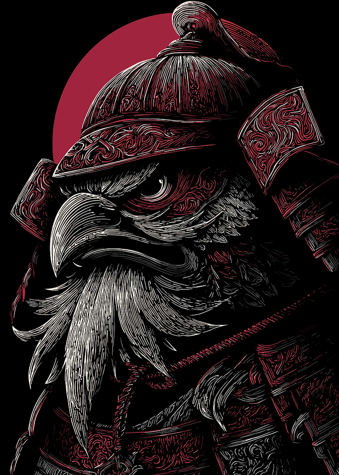 Eagle Samurai Illustration