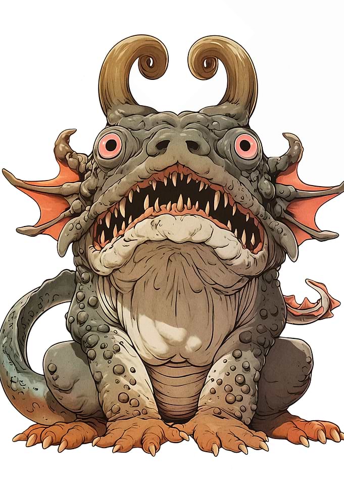 Horned Toad Monster Illustration