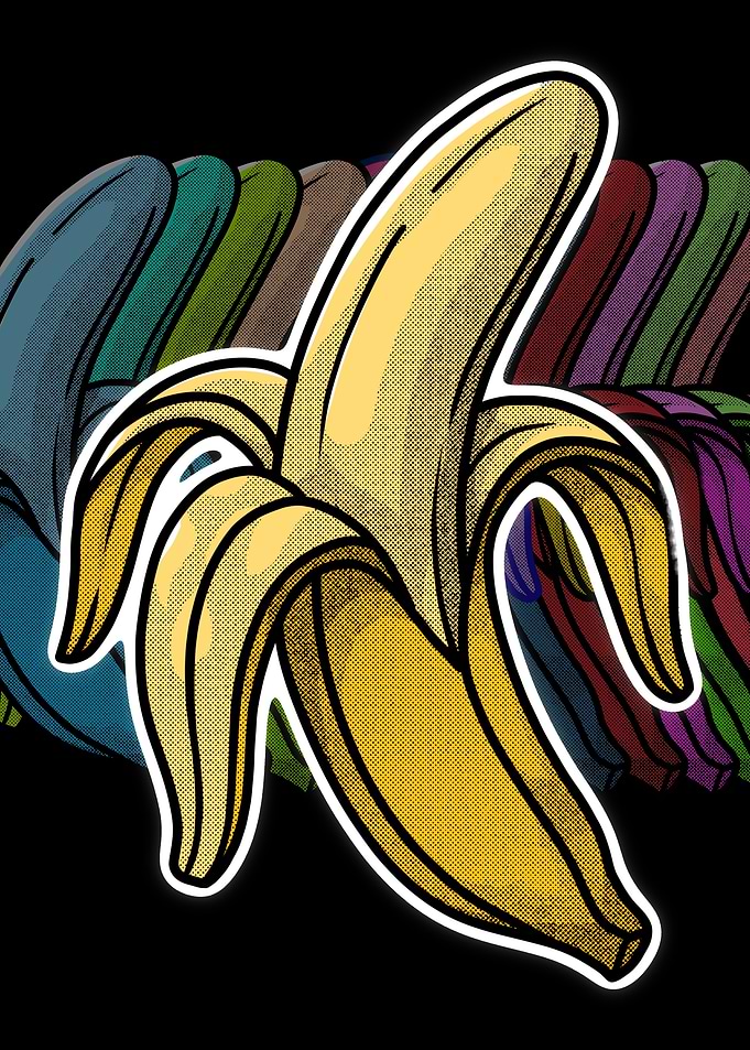Pop Art Banana Illustration
