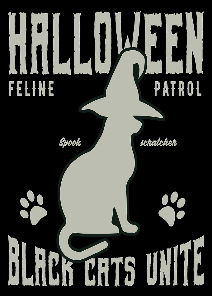 Halloween Feline Patrol Black Cats Unite
