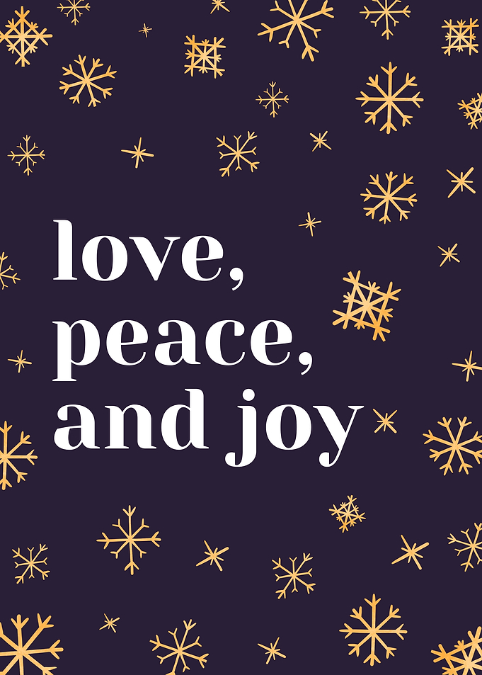 Love, Peace, and Joy Holiday Card