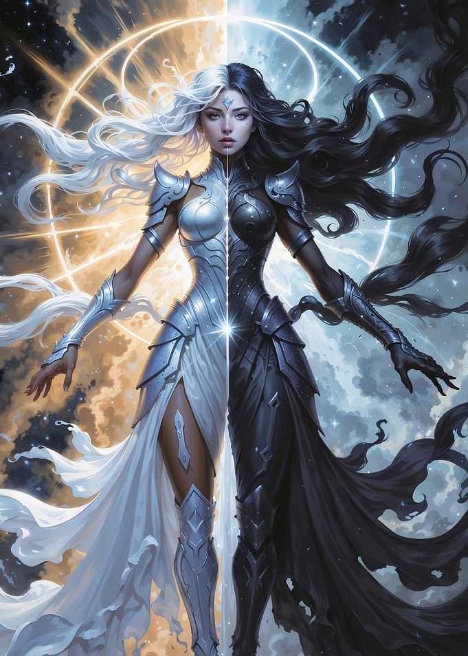 Yin and Yang Warrior Woman