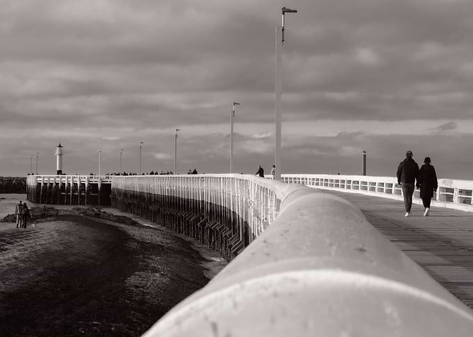 Monochrome Pier Walk