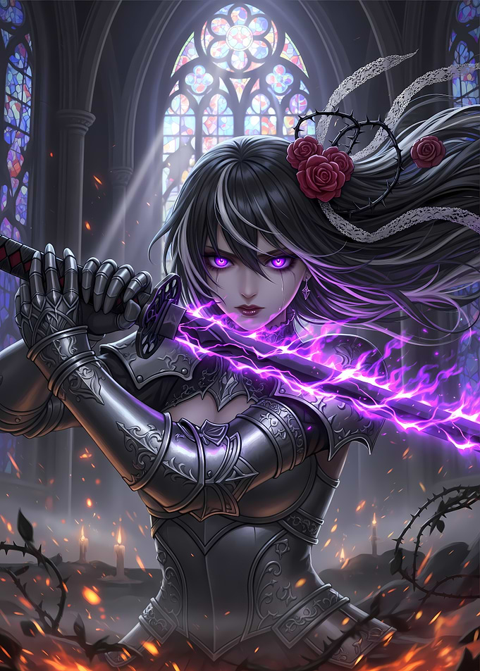 Anime Girl with Sword