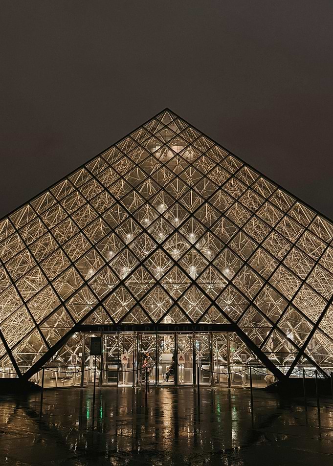 Louvre Pyramid at Night