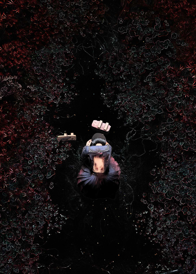 Dark Abstract Figure in Nature
