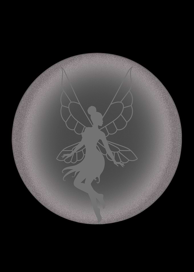 Fairy Silhouette in Circle