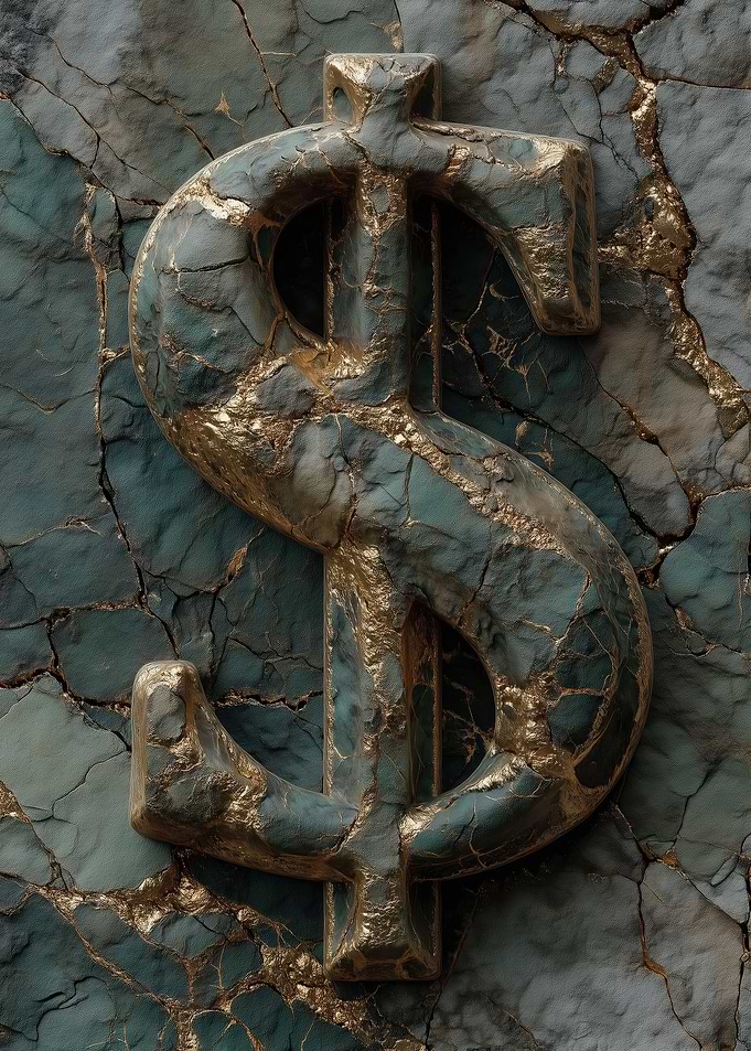 Marble Dollar Sign