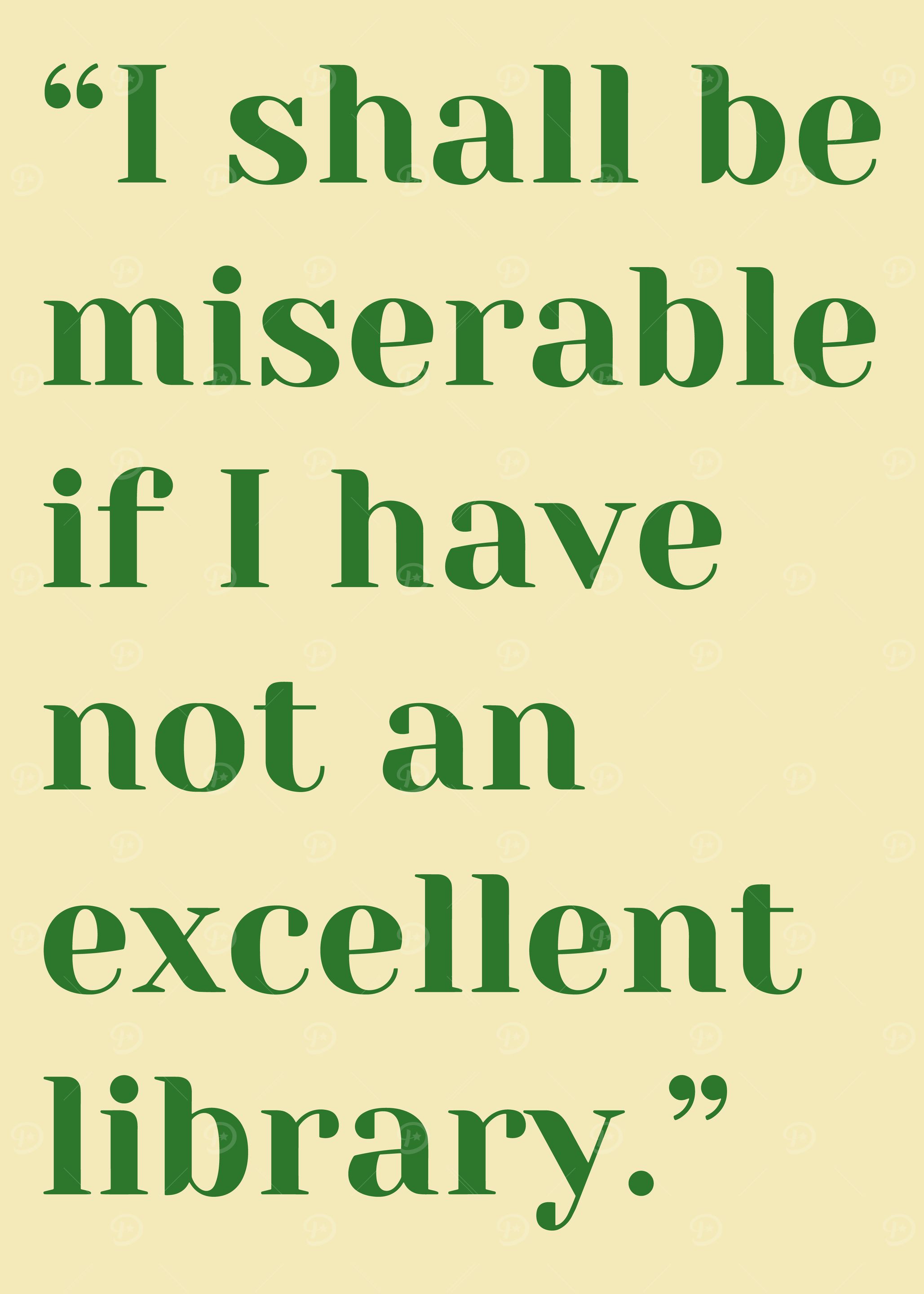 Excellent Library Quote, Reading Quote Poster
