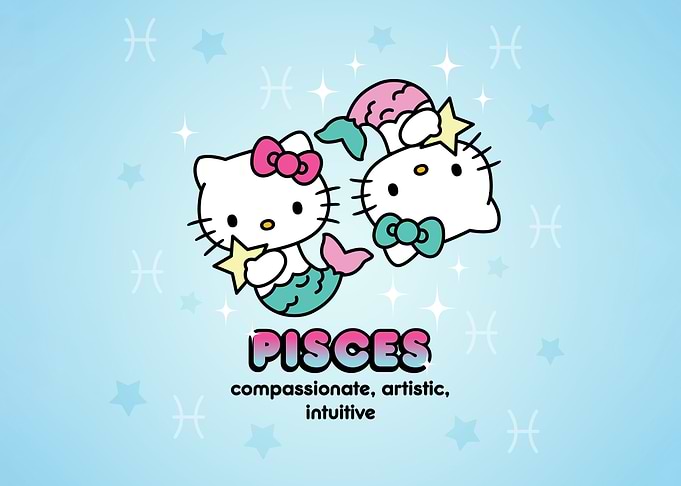 Hello Kitty Pisces Zodiac Sign