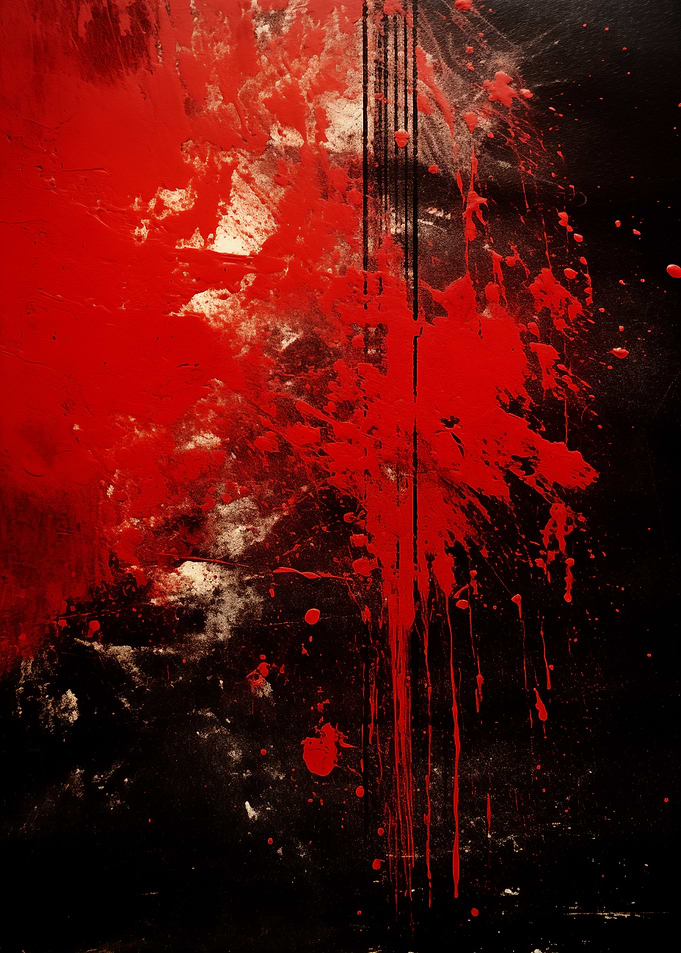 Abstract Red Splatter