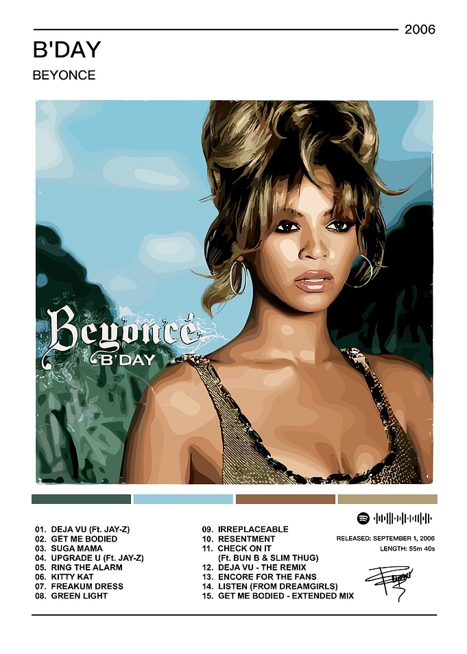 Beyonce B'Day Album Cover Art