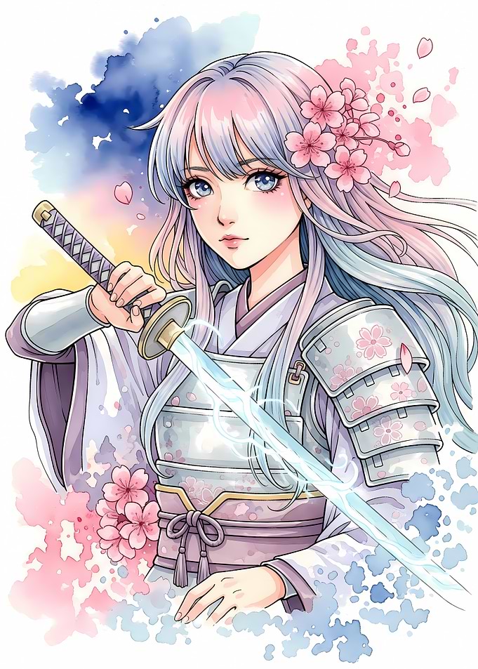 Anime Girl with Sword