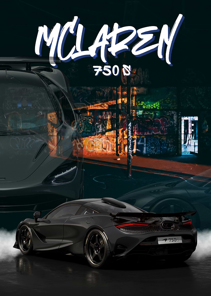 McLaren 750S Car Poster