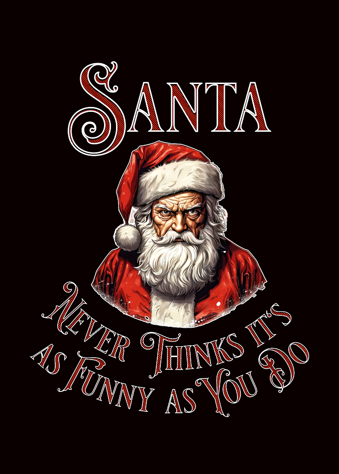Grumpy Santa Claus Funny Christmas