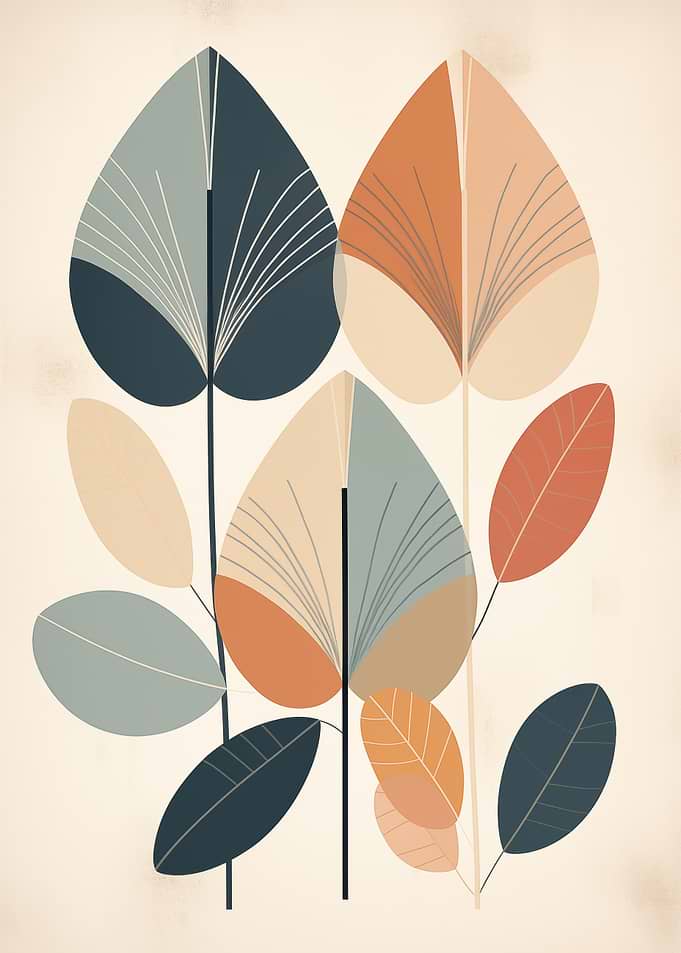 Abstract Leaves Art
