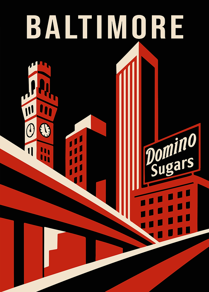 Baltimore Vintage Travel Poster