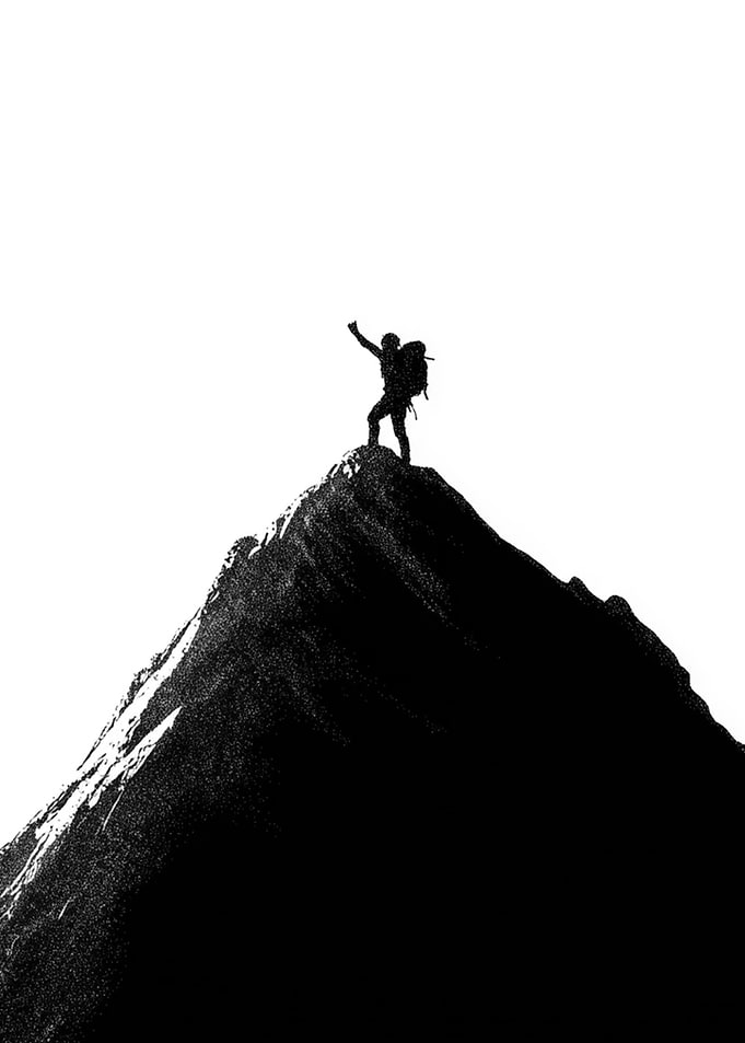 Mountain Climber Silhouette