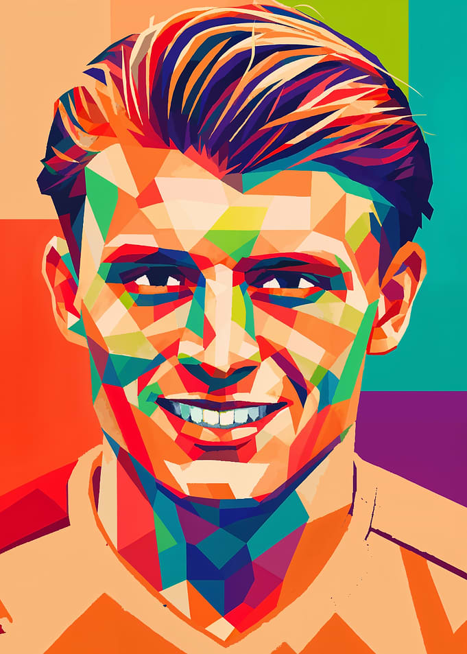 Colorful Geometric Portrait of Sem Steijn