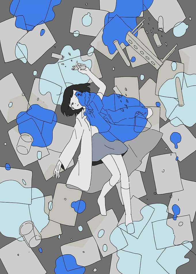 Blue Paint Girl