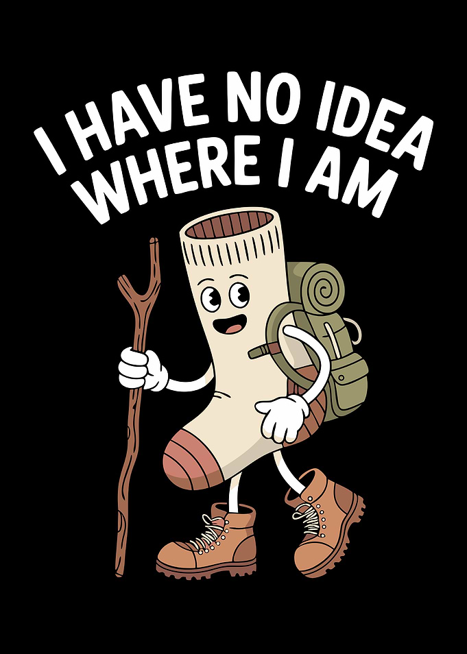 I Have No Idea Where I Am Socks