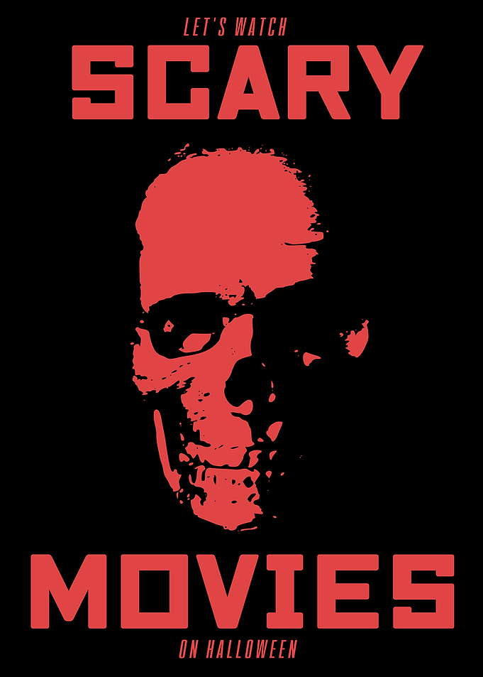 Scary Movies on Halloween Poster