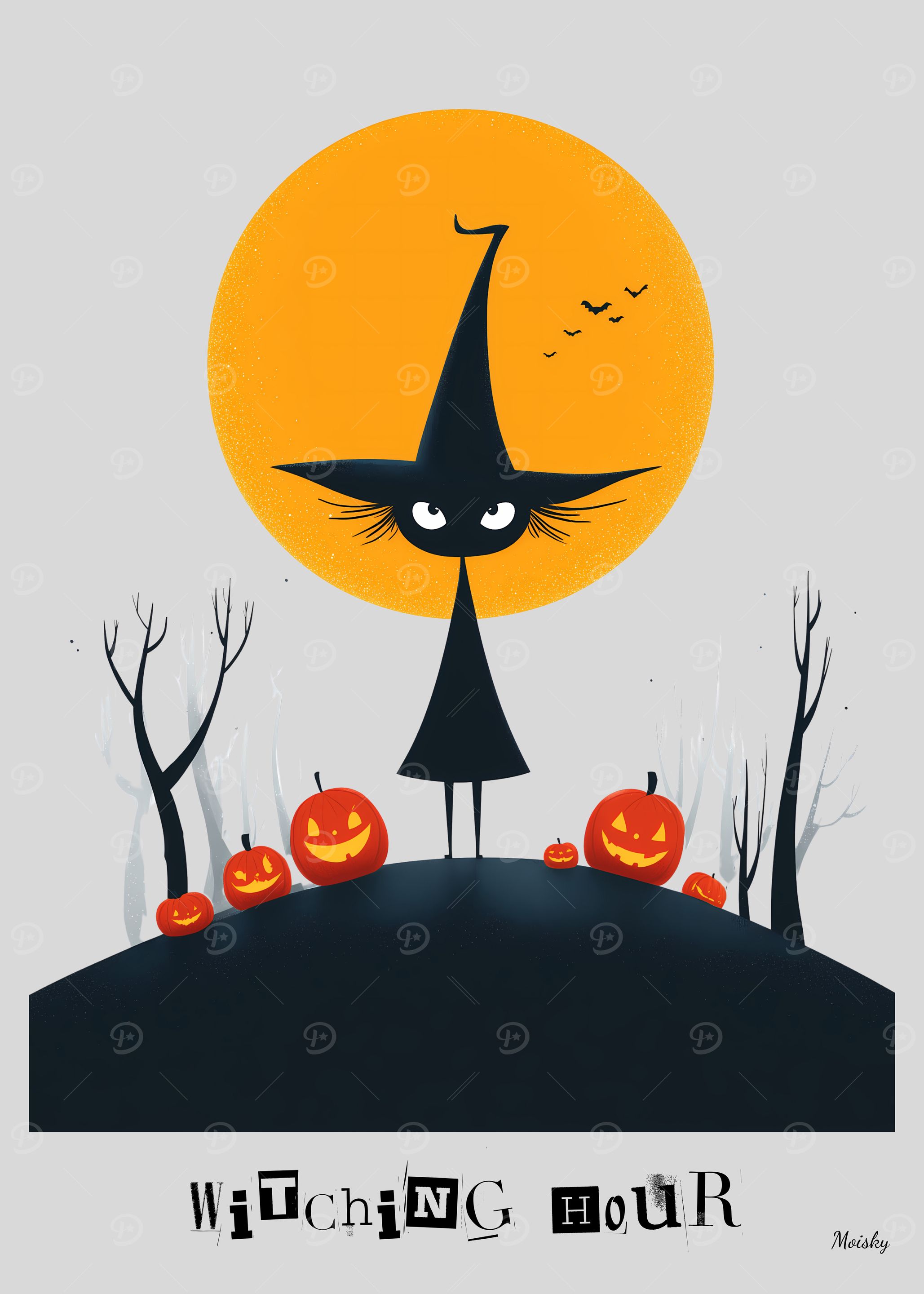 Witching Hour — Cute Halloween Witch Art