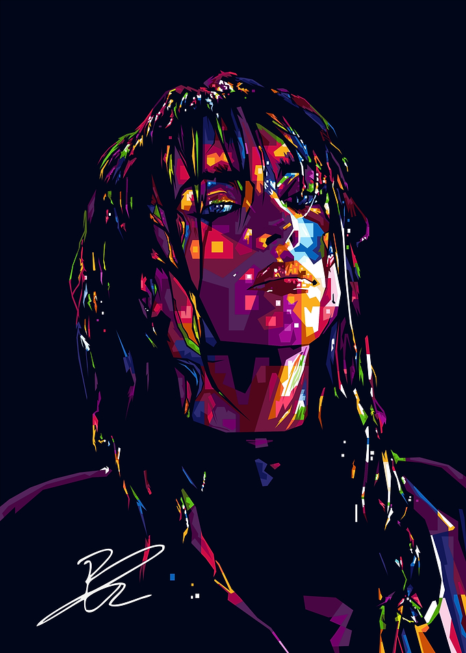 Billie Eilish Pop Art Portrait