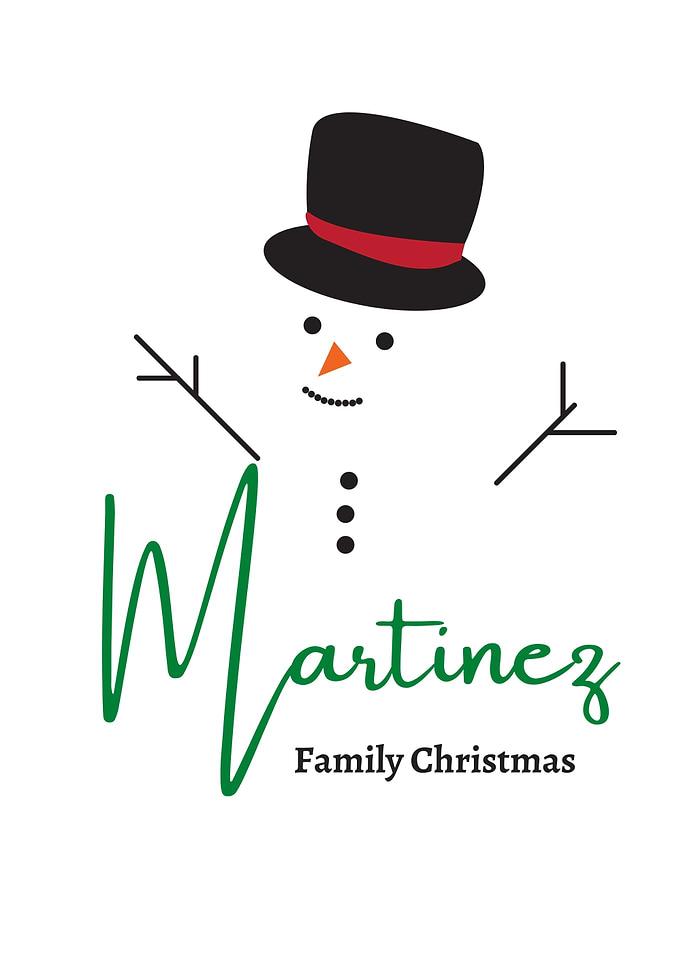 Martinez Family Christmas Snowman