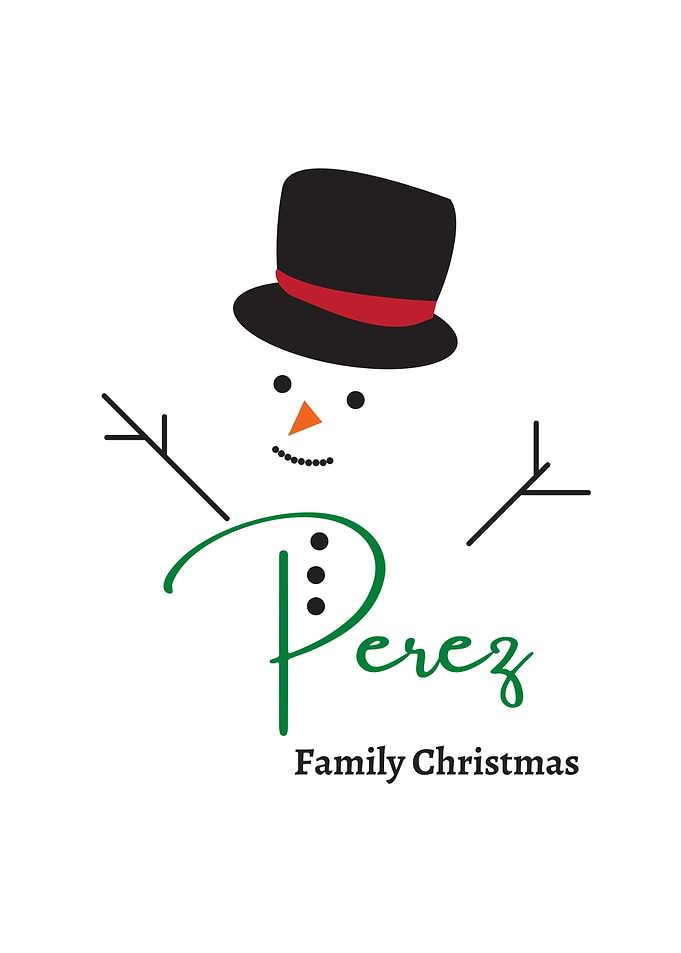 Perez Family Christmas Snowman