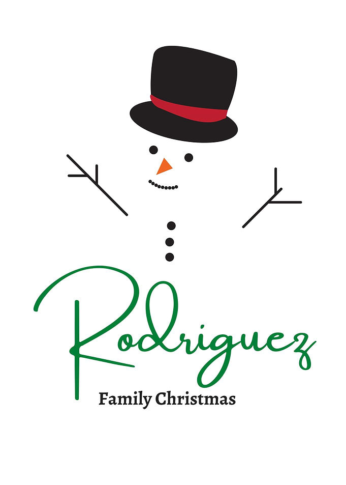 Snowman Family Christmas Poster