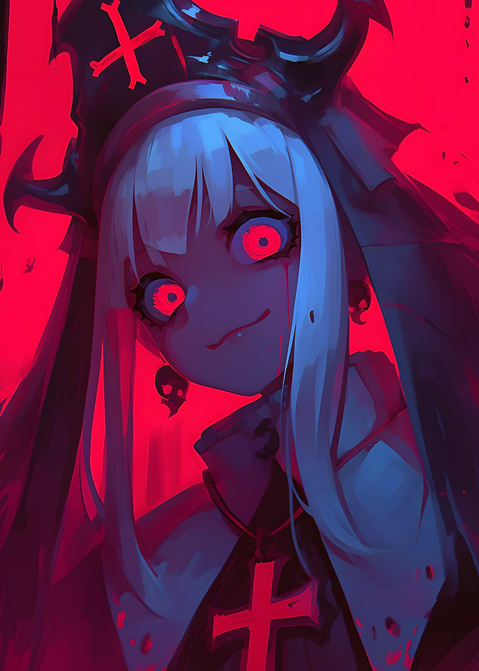 Creepy Nun Anime Girl