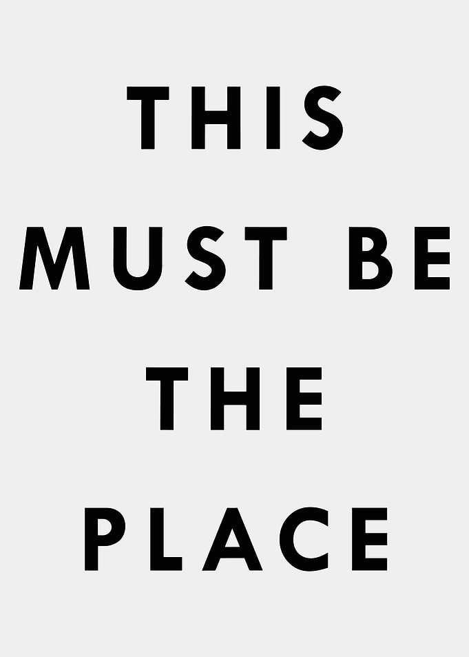 Trendy This Must Be The Place Wall Art, Retro Trendy Aesthetic Poster, Apartment Decor, Typography Poster