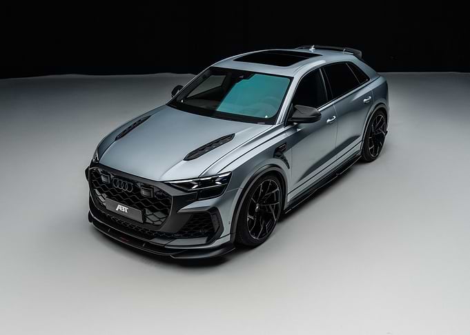 Silver Audi SUV with Black Accents