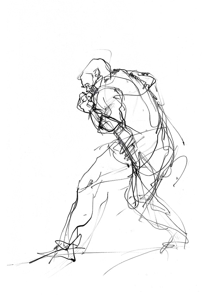 Abstract Dynamic Figure Sketch