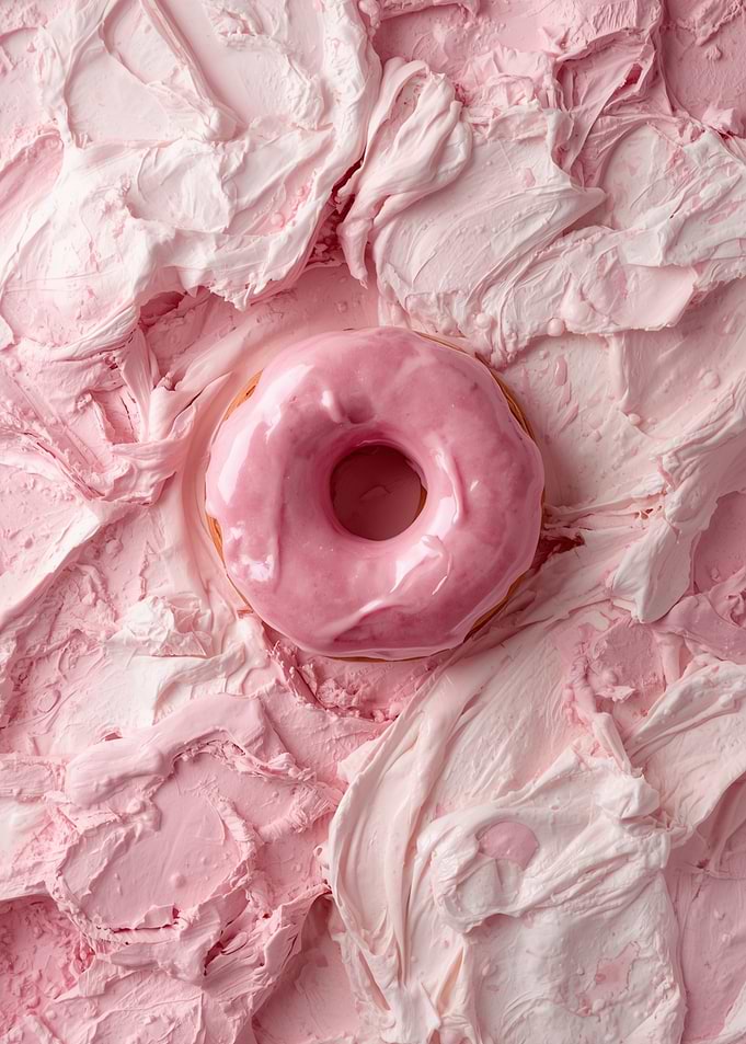 Pink Donut on Pink Frosting