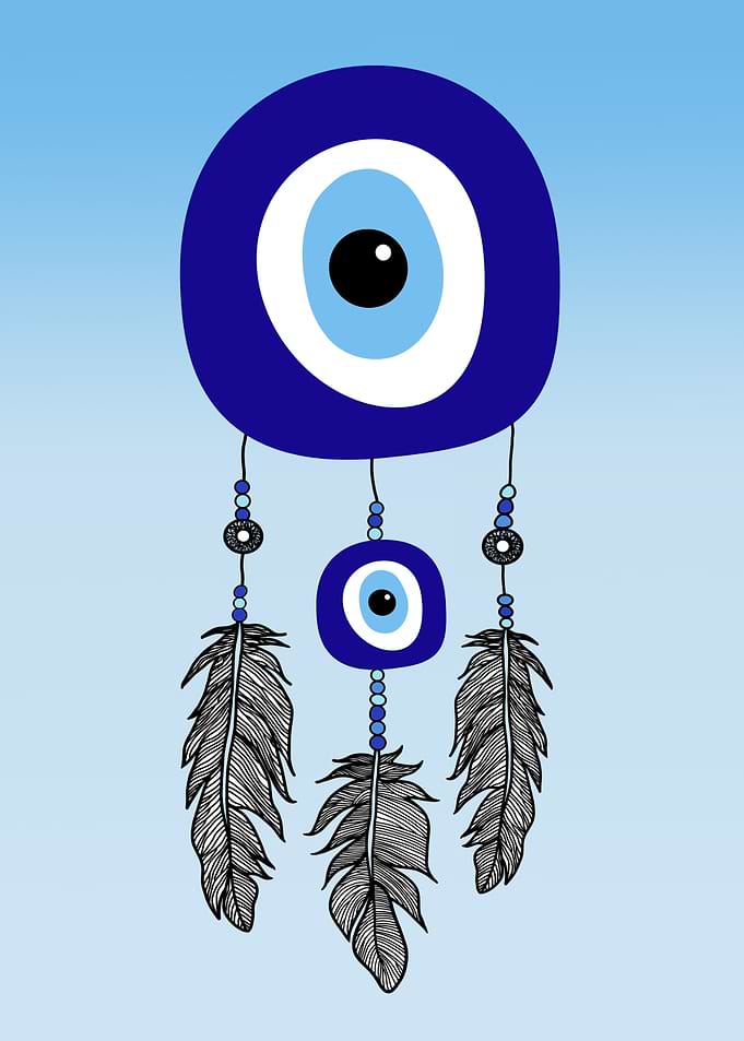 Evil Eye Dreamcatcher Illustration