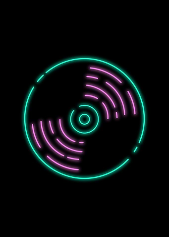 Neon Vinyl Record
