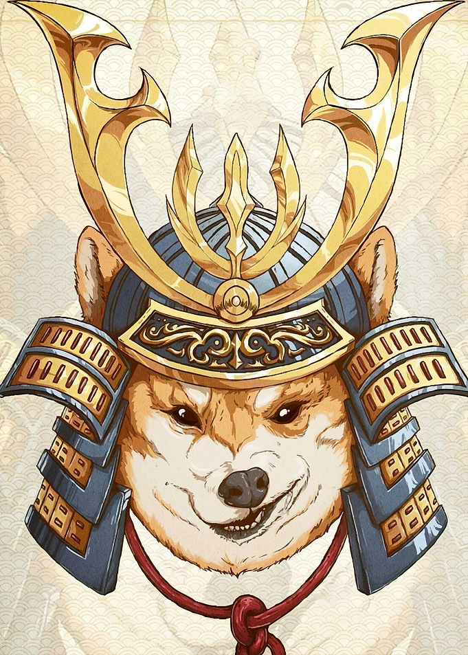 Samurai Shiba Inu Warrior
