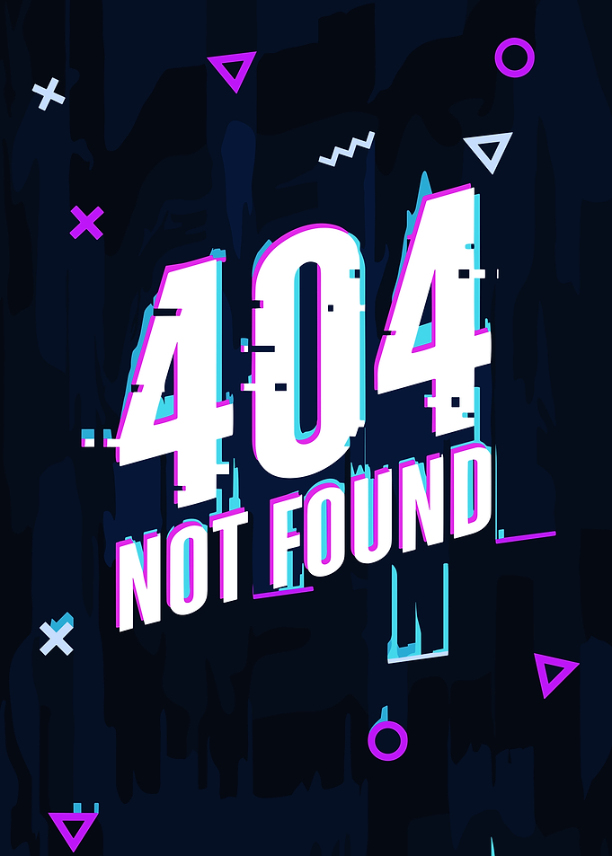 404 Not Found Glitch Art