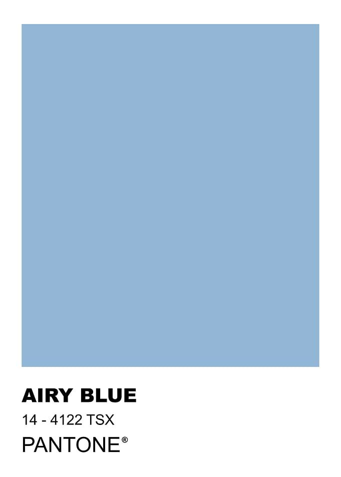 Airy Blue Pantone Color Swatch