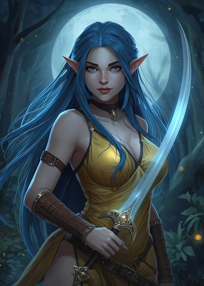 Elf Warrior with Sword