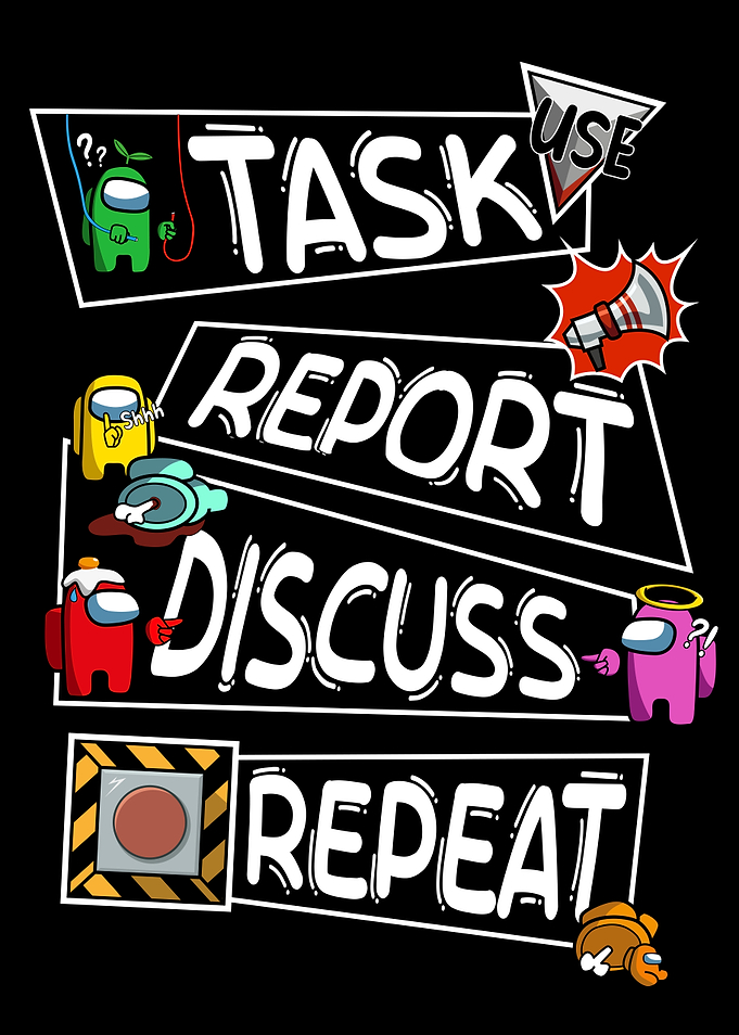 Among Us: Task, Report, Discuss, Repeat
