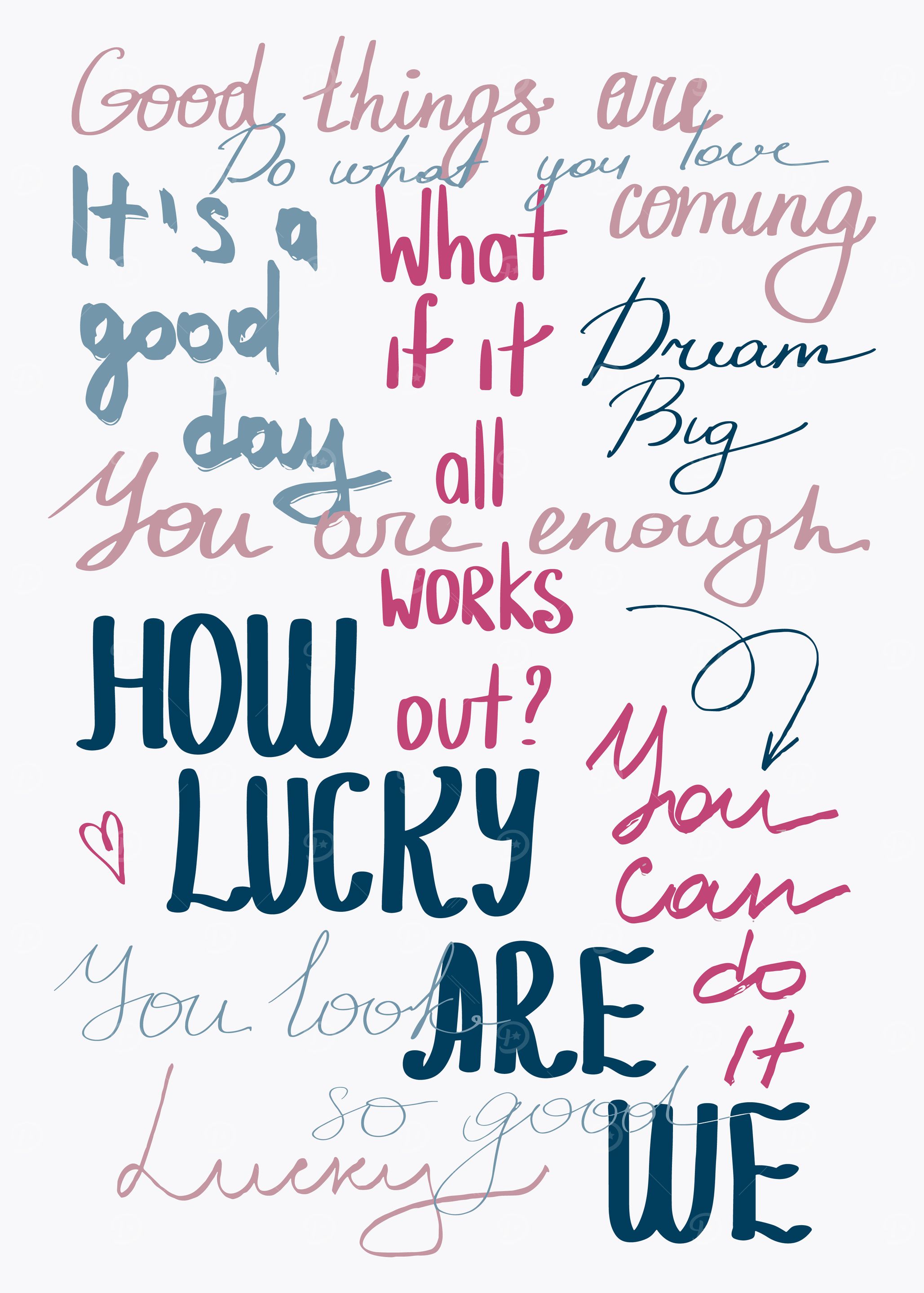 Inspirational Typography Art with Positive Messages