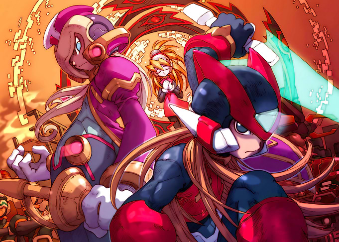 Mega Man Zero characters illustration