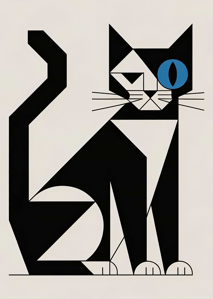 Geometric Cat Minimalist